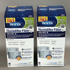 BestAir H62 Value 2 Pack Replacement Paper Wick Filter for Holmes Humidifiers